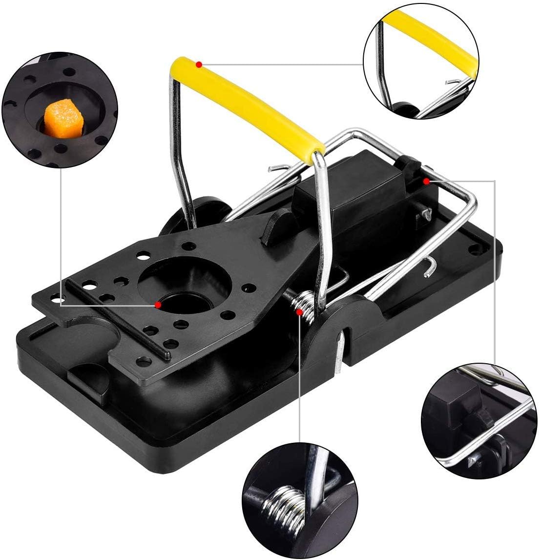 Mouse Traps, Mouse Traps Indoor for Home Quick Effectively, Reusable Mice Trap for House Indoor Outdoor Kill Safe for Family and Pet 12 Packs - Image 5