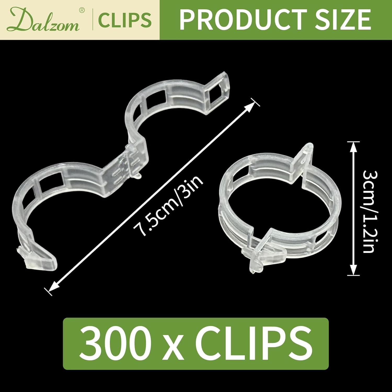 ® 300Pcs Tomato Clips, Plastic Trellis Clips Plant Support Clips, Plant Clips for Support, Grape Vine, Tomato Vine, Vegetables Plants, Garden Clips to Grow Upright Makes Plants Healthier - Image 2