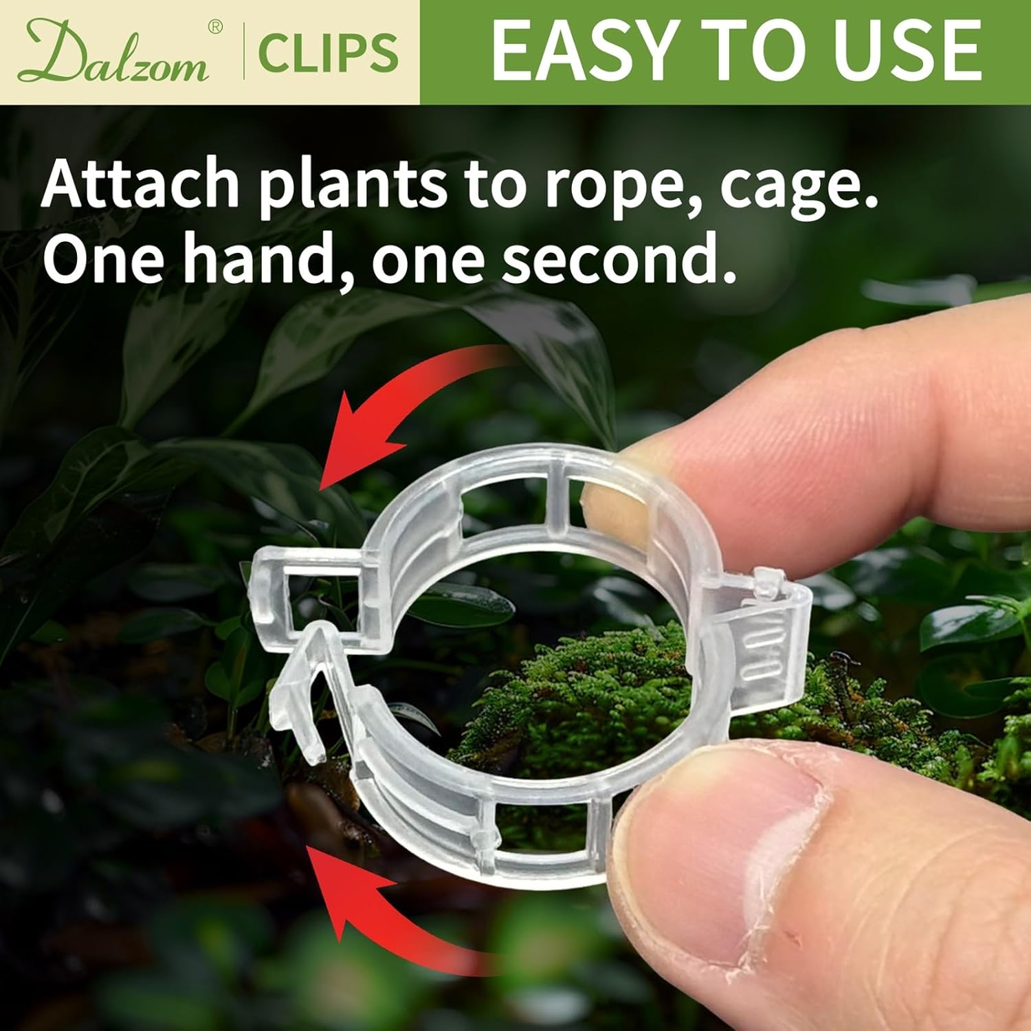 ® 300Pcs Tomato Clips, Plastic Trellis Clips Plant Support Clips, Plant Clips for Support, Grape Vine, Tomato Vine, Vegetables Plants, Garden Clips to Grow Upright Makes Plants Healthier - Image 3