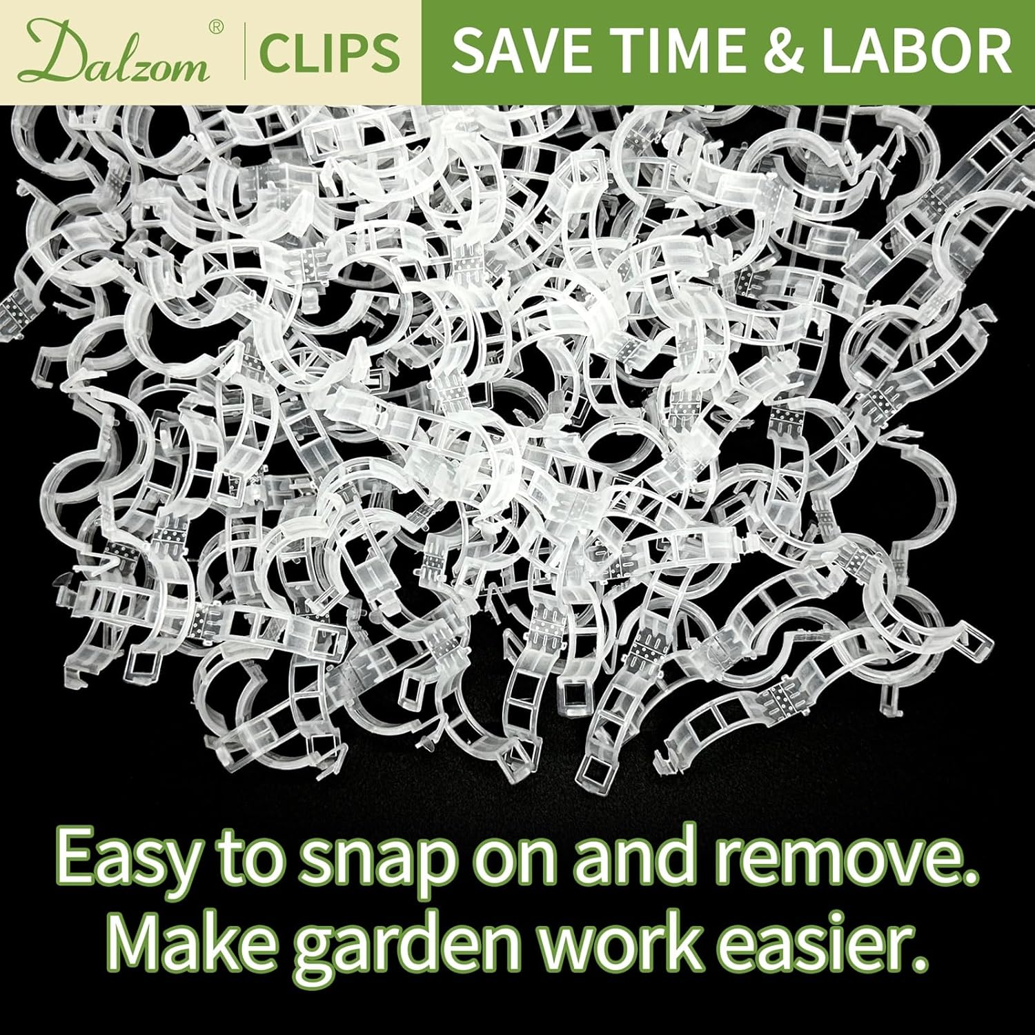 ® 300Pcs Tomato Clips, Plastic Trellis Clips Plant Support Clips, Plant Clips for Support, Grape Vine, Tomato Vine, Vegetables Plants, Garden Clips to Grow Upright Makes Plants Healthier - Image 4