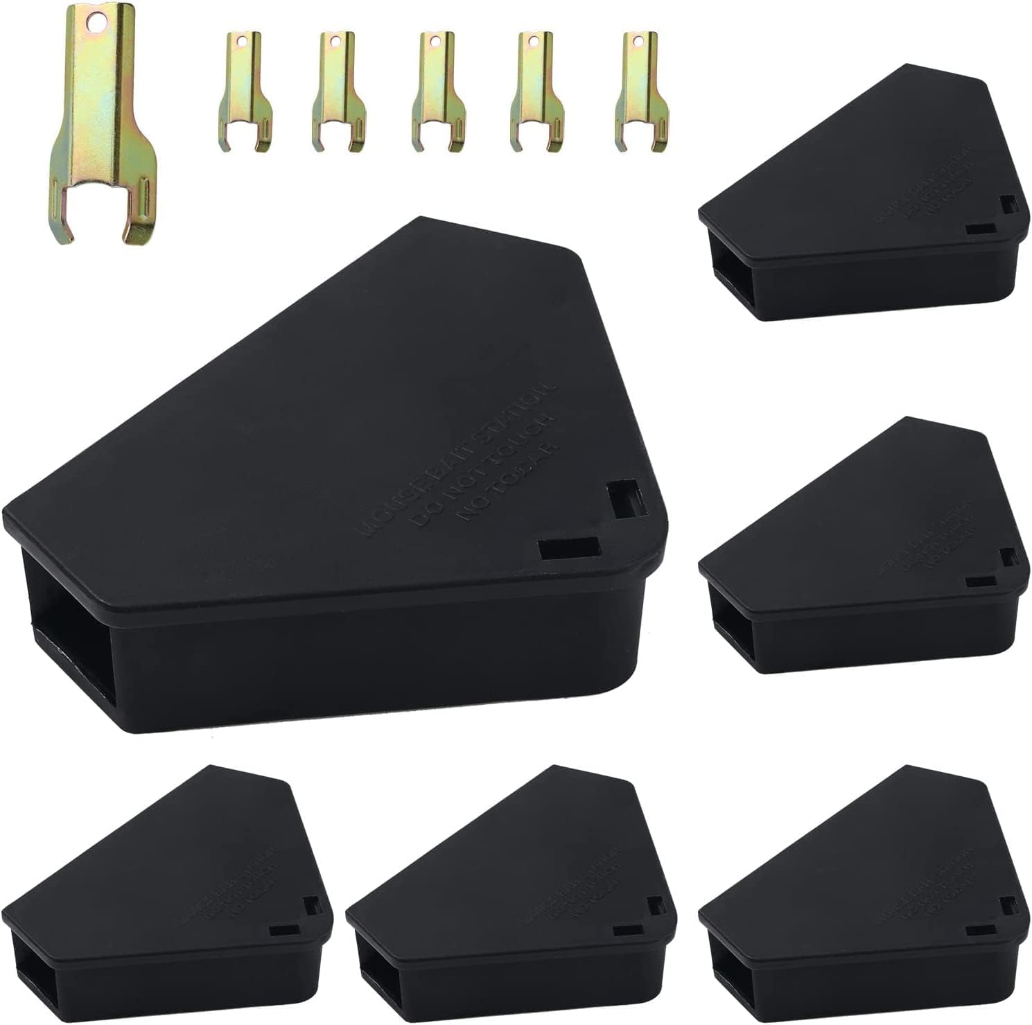 Mouse Station with Keys Black 6 Pack, Key Required Mouse Stations, Mice Stations, Keeps Children and Pets Safe Indoor & Outdoor - Image 1
