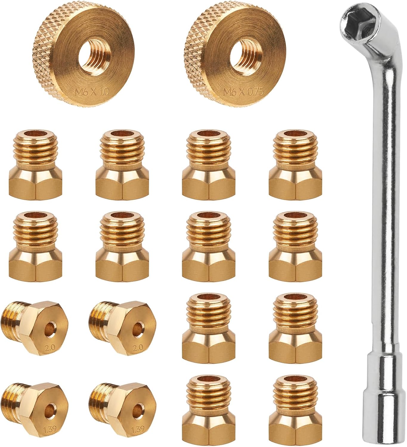 Natural Gas Conversion Kit, Propane to NG Orifices Nozzle, for Blackstone 28'' & 36'' Griddles, Rangetop Combo, Tailgater, DIY Burner Replacement Parts - Image 1