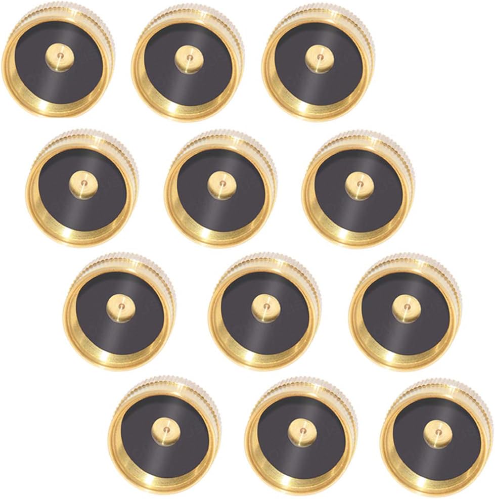 Solid Brass Refill Propane Bottle Cap Universal for All 1 LB Gas Tank Cylinder Sealed Protect Cap(Pack of 12) - Image 1