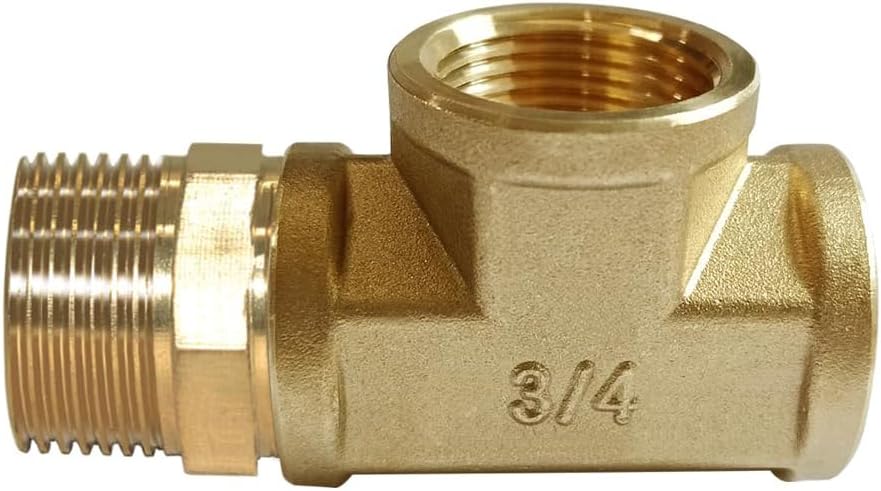 Brass Tee Pipe Fitting Barstock 3 Way 3/4