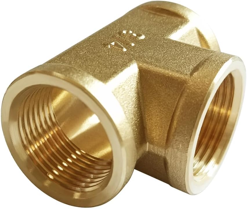 Brass Tee Pipe Fitting Barstock 3 Way 3/4
