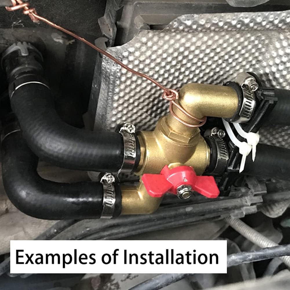 All Solid Brass Body Automobile Integrated 4-Way Heating Water Manual Control Valve 5/8” (16mm) OD Barb - Image 6
