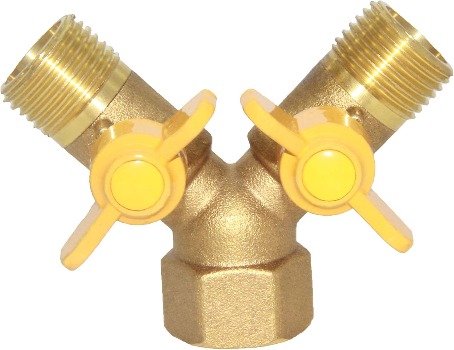 3 Way Split Brass Shut Off Ball Valve Fitting G 1/2