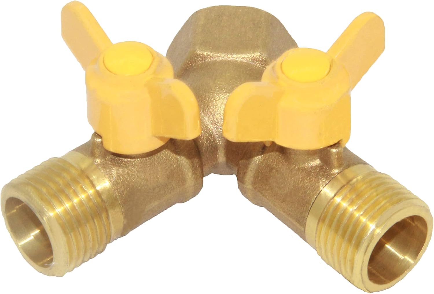 3 Way Split Brass Shut Off Ball Valve Fitting G 1/2