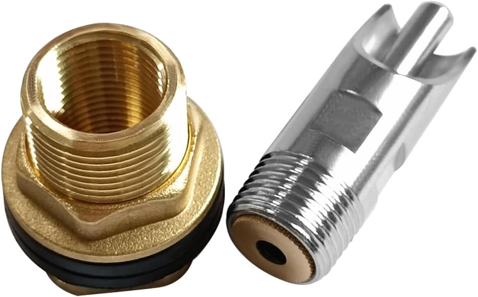 5PCS 1/2 Stainless Steel Automatic Pig Nipple Water Drinker Feeder Waterer + 5PCS 1/2 Female to 3/4 Male Brass Water Tank Connector Bulkhead Fitting Kit for Sows Piglets Drinking - Image 6