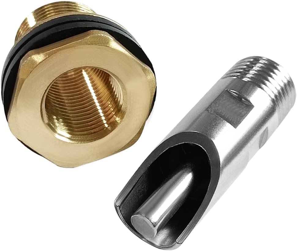 5PCS 1/2 Stainless Steel Automatic Pig Nipple Water Drinker Feeder Waterer + 5PCS 1/2 Female to 3/4 Male Brass Water Tank Connector Bulkhead Fitting Kit for Sows Piglets Drinking - Image 8