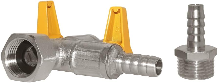 3 Way Copper Shut Off Gas Ball Valve Kit 3/8
