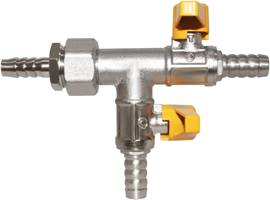 3 Way Copper Shut Off Gas Ball Valve Kit 3/8