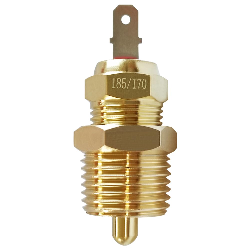 185 to 175 Degree Fan Thermostat Temperature Switch, Electric Engine Cooling Fan Thermostat Temperature Sensor Switch, 3/8