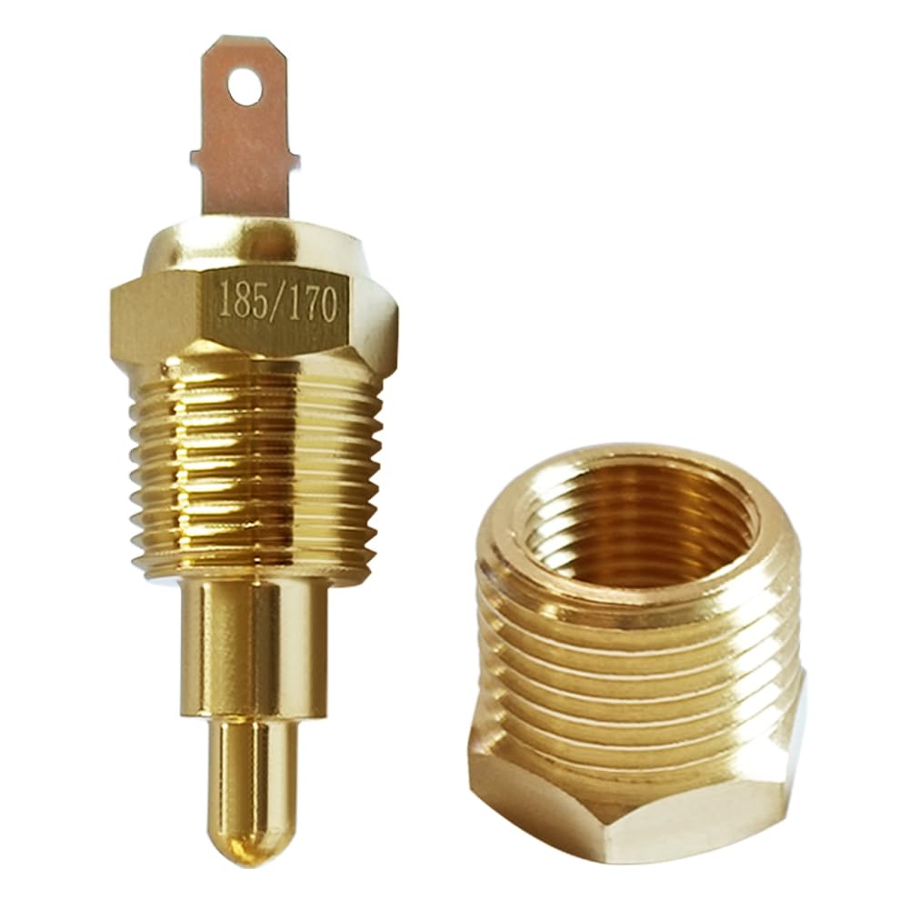 185 to 175 Degree Fan Thermostat Temperature Switch, Electric Engine Cooling Fan Thermostat Temperature Sensor Switch, 3/8