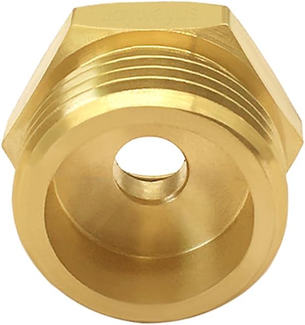 4PCS 3/4 GHT Male to 3/8 Compression Female Bushing Pipe Fitting, Brass Reducer Faucet Connector Water Hose Adapter, Garden Hose to Supply Line Adapter for RV Kitchen Bathroom Plumbing - Image 5