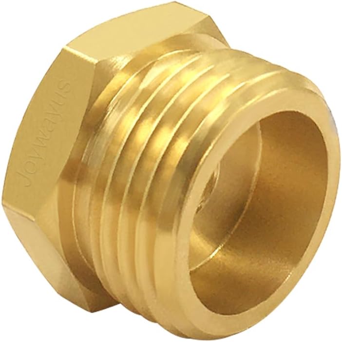 4PCS 3/4 GHT Male to 3/8 Compression Female Bushing Pipe Fitting, Brass Reducer Faucet Connector Water Hose Adapter, Garden Hose to Supply Line Adapter for RV Kitchen Bathroom Plumbing - Image 6