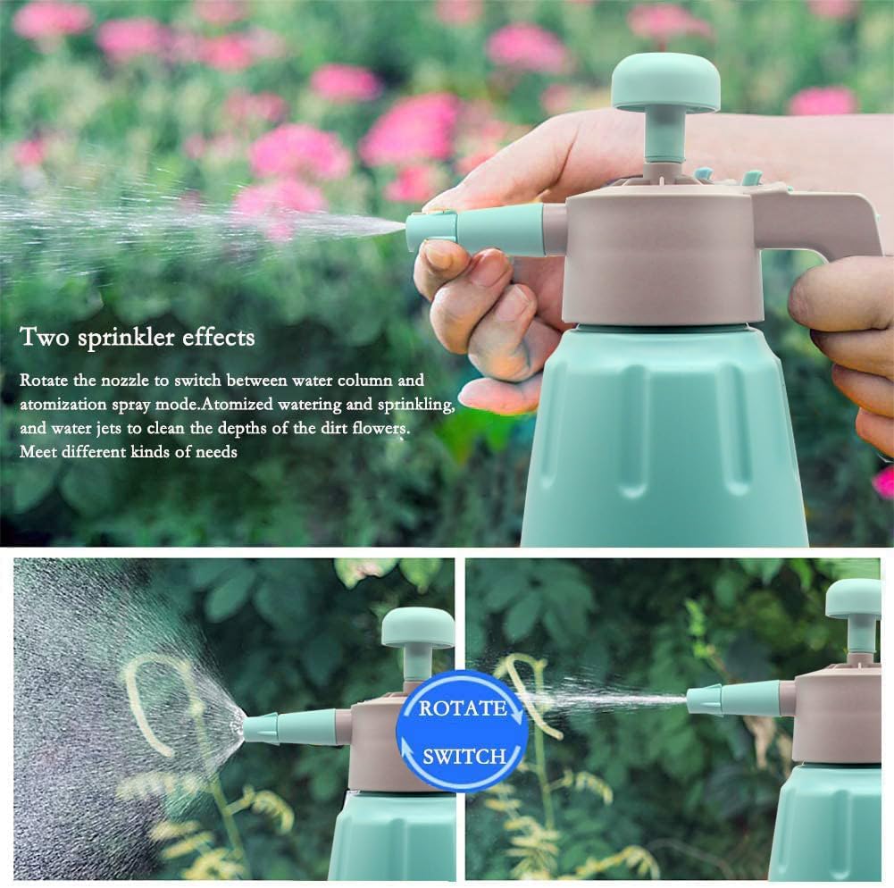 68oz/0.5Gallon Mint Green Garden Pump Sprayer with Safety Valve Portable Yard & Lawn Sprayer for Spraying/Watering/Home Cleaning/Car Washing - Image 2