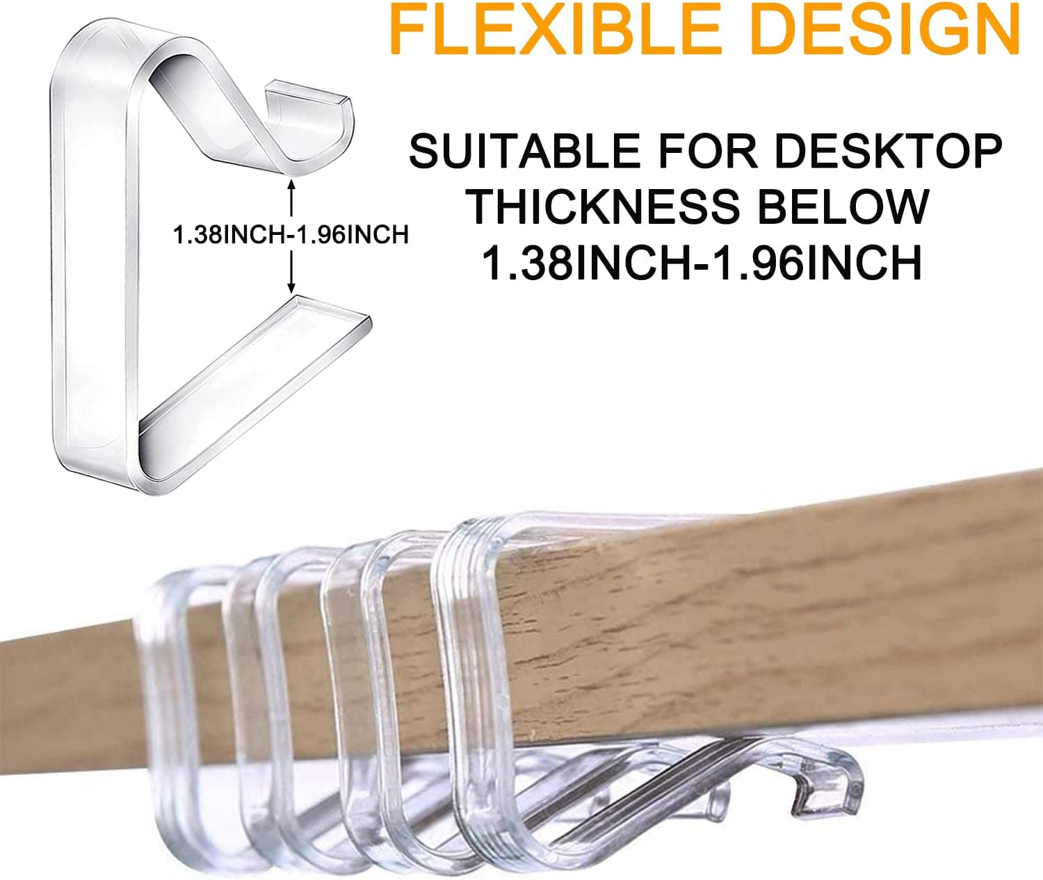 48 Pieces Transparent Clear Tablecloth Clips, Plastic Table Cloth Clips，Windproof Table Cover Holder Clamps，Table Cloth Holder for Christmas Home Wedding Party Indoor Outdoor Camping Picnic (Large) - Image 3