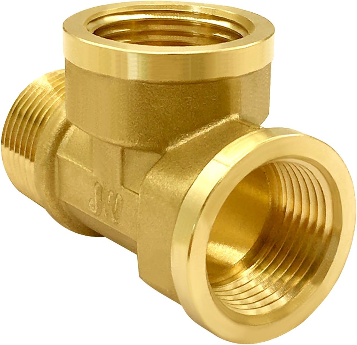 2PCS Brass Pipe Fitting Barstock Tee 3 Way NPT 3/4
