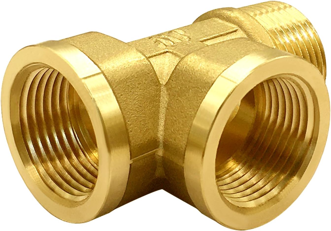 2PCS Brass Pipe Fitting Barstock Tee 3 Way NPT 3/4