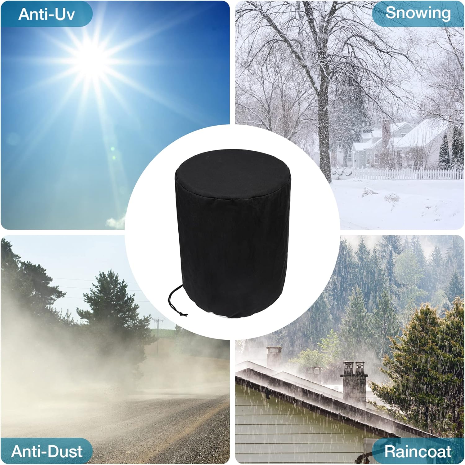 Propane Tank Cover with Side Stable Tabletop Feature for Standard 20lb Tank Cylinder, Waterproof and UV Resistant Gas Cylinder Cover - Image 5