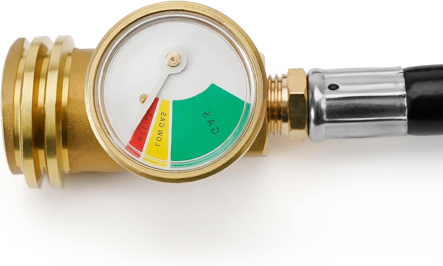 12 FT Propane Extension Hose with Gauge - Leak Detector Replacement for Propane Appliances,Standard P.O.L. - Image 4