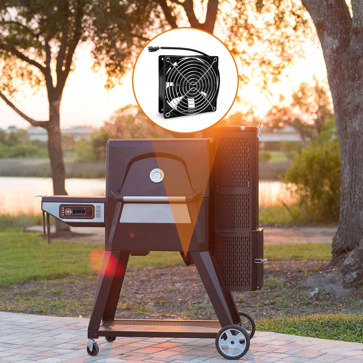 Fan Kit Compatible with Masterbuilt Gravity Series 560/800/1050 Digital Charcoal Grill & Smoker, Replacement Part for 9904190040 - Image 6