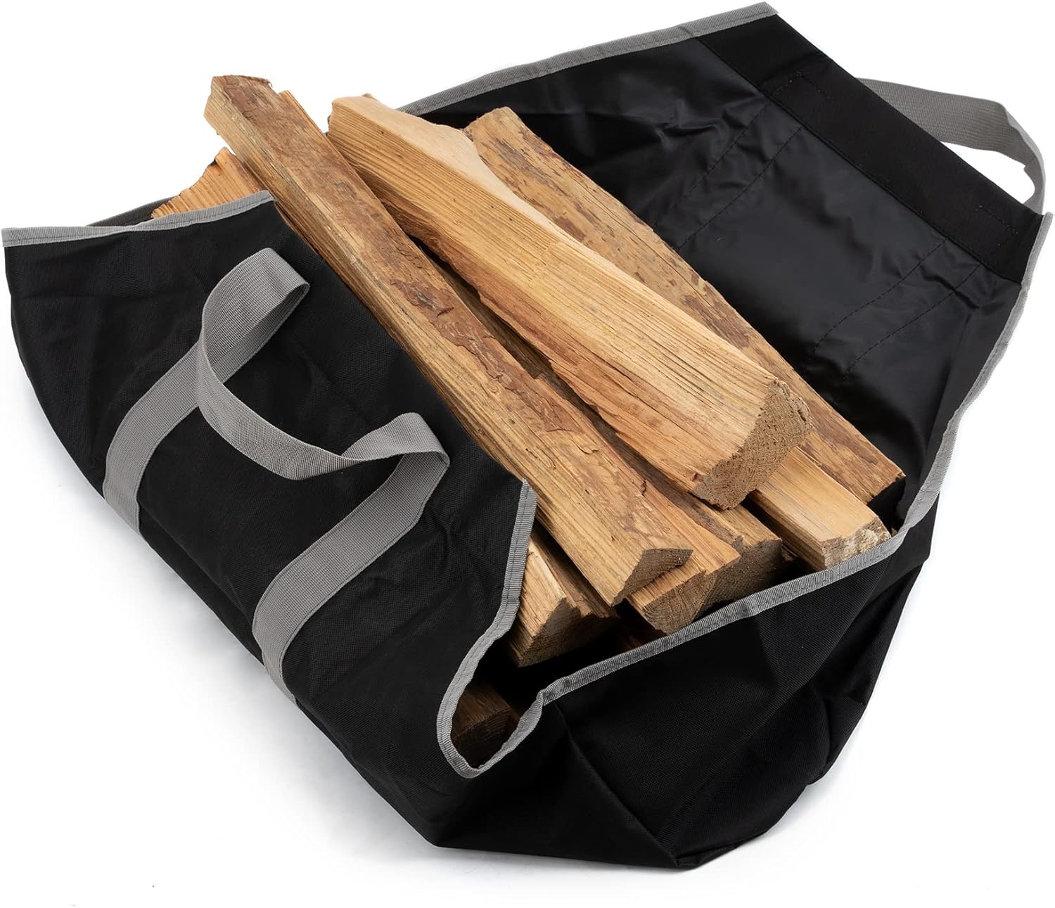 Canvas Firewood Carrier Bag, Durable Firepalce Log Tote with Handles for Wood Fire Stove, Outdoor Camping - Image 6