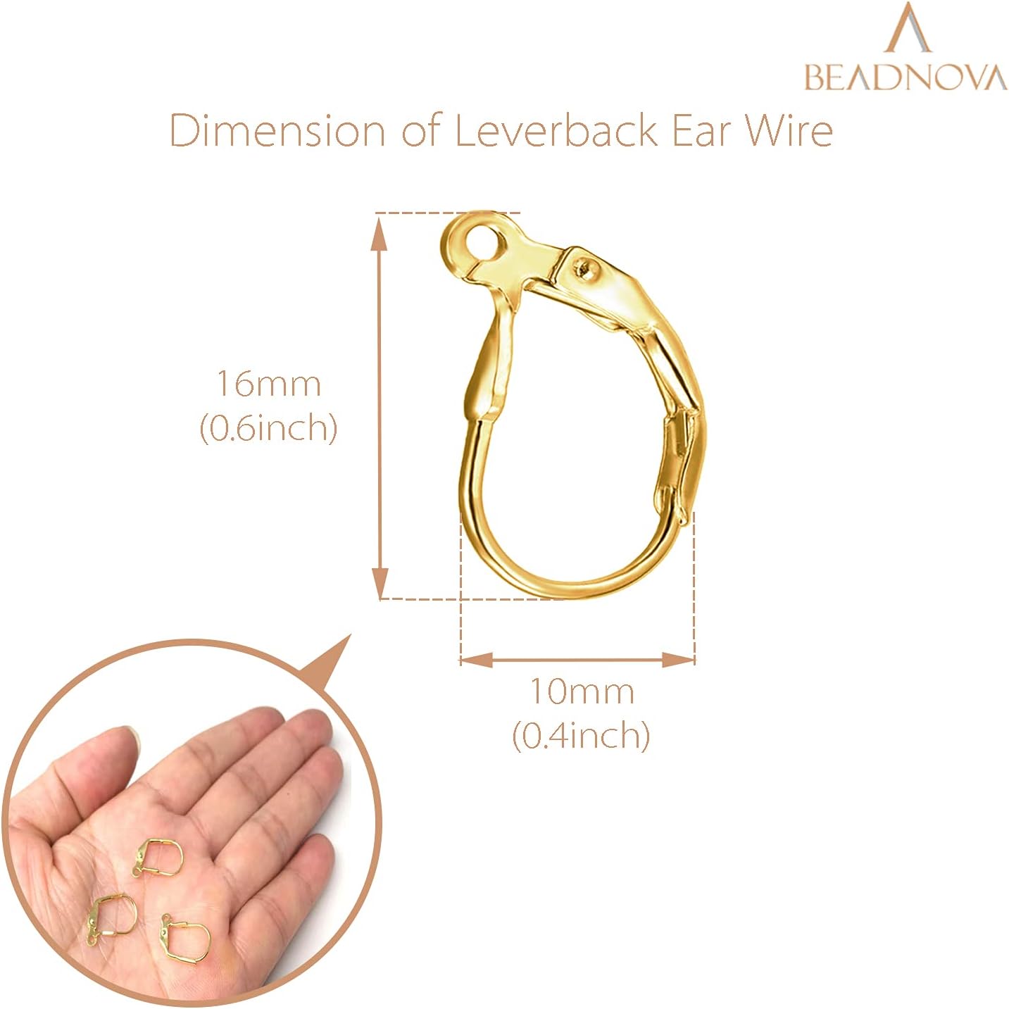 14k Gold Filled Leverback Earring Hooks 4pcs French Ear Wire Lever Back Earwire for Jewelry Making Crafting - Image 2