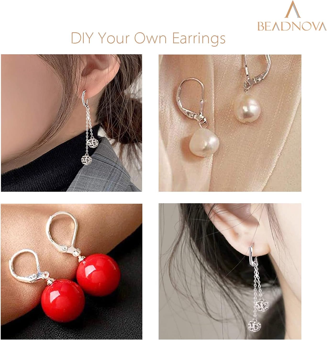925 Sterling Silver Leverback Earring Hooks 8pcs French Ear Wire Lever Back Earwire for Jewelry Making Crafting - Image 4
