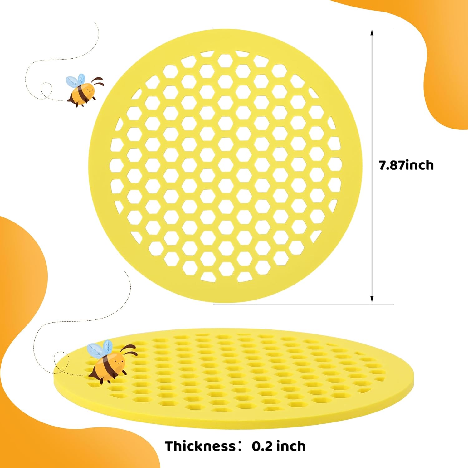 4 Pack Floating Bee Island- 7.87 Inch EVA Foam Floating Bee Watering Station- Butterfly Bee Waterer for Feeding, Bee Bath, Outdoor Garden Decor - Image 2