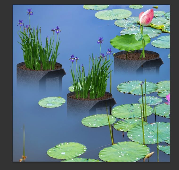 12 Pack Aquatic Plant Pots for Pond, Reusable Fabric Aquatic Plant Pots, Breathable Pond Plant Basket Grow Bags with Handles for Aquatic Plants, Bog Plant, Water Lily, Lotus, Flower (1 Gallon) - Image 7