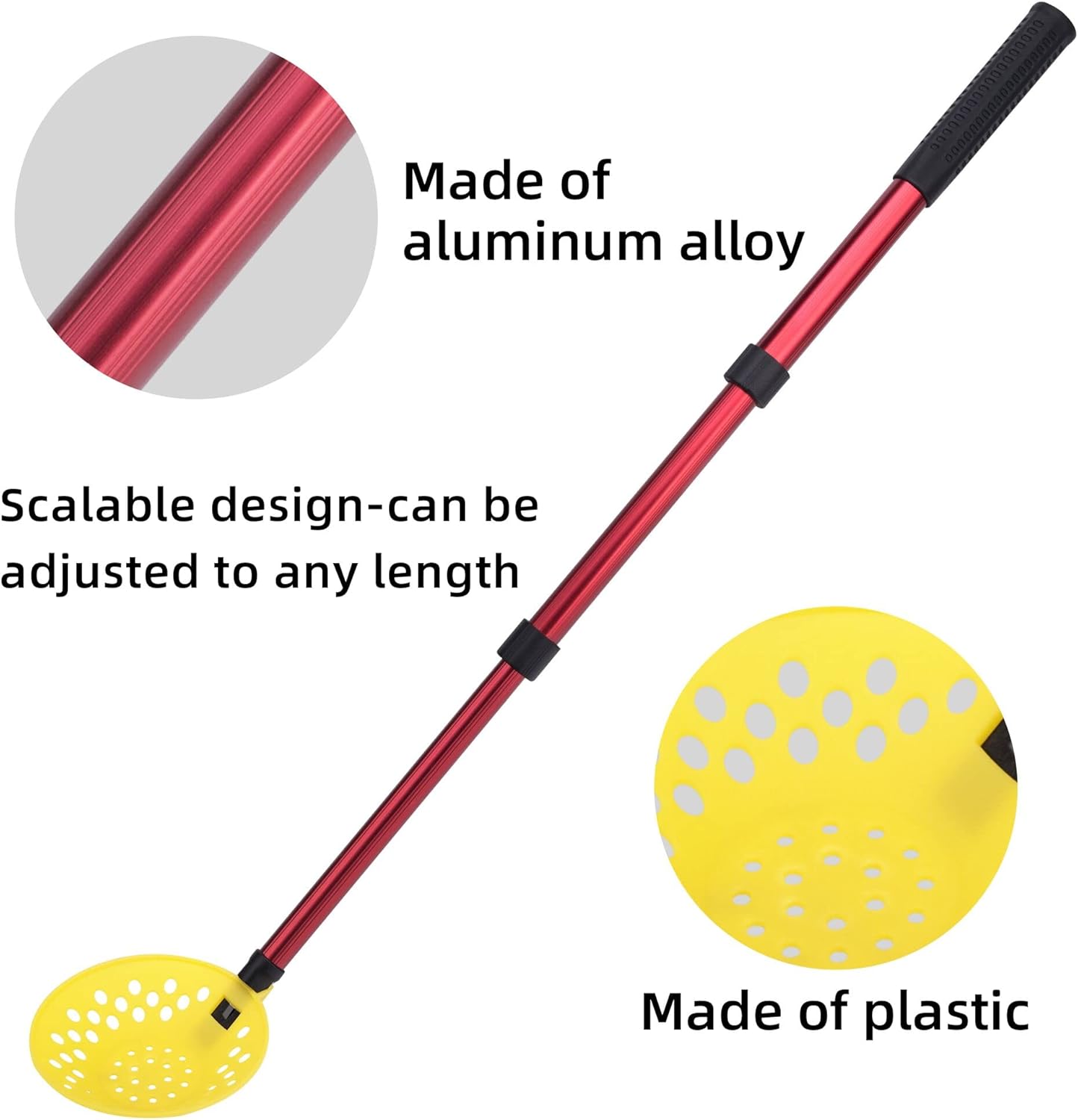 Adjustable Ice Fishing Skimmer Scoop-Winter Ice Fishing Scooper with Long Handle-Ice Fishing Gear for Scooping out Ice While Fishing - Image 3