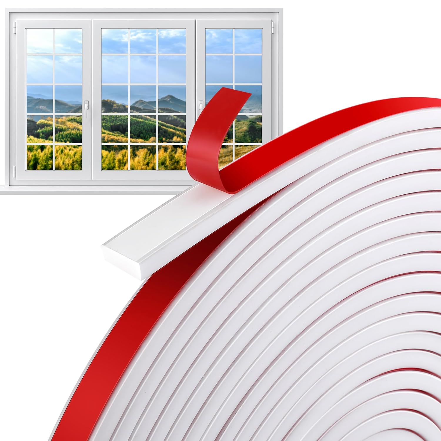 33 Ft Window Grille Inserts Grid Kit- TPE Self-Adhesive Peel and Stick Trim Molding- Flexible Moulding Trim Grid Inserts for Windows Door Frames Home Decoration - Image 1