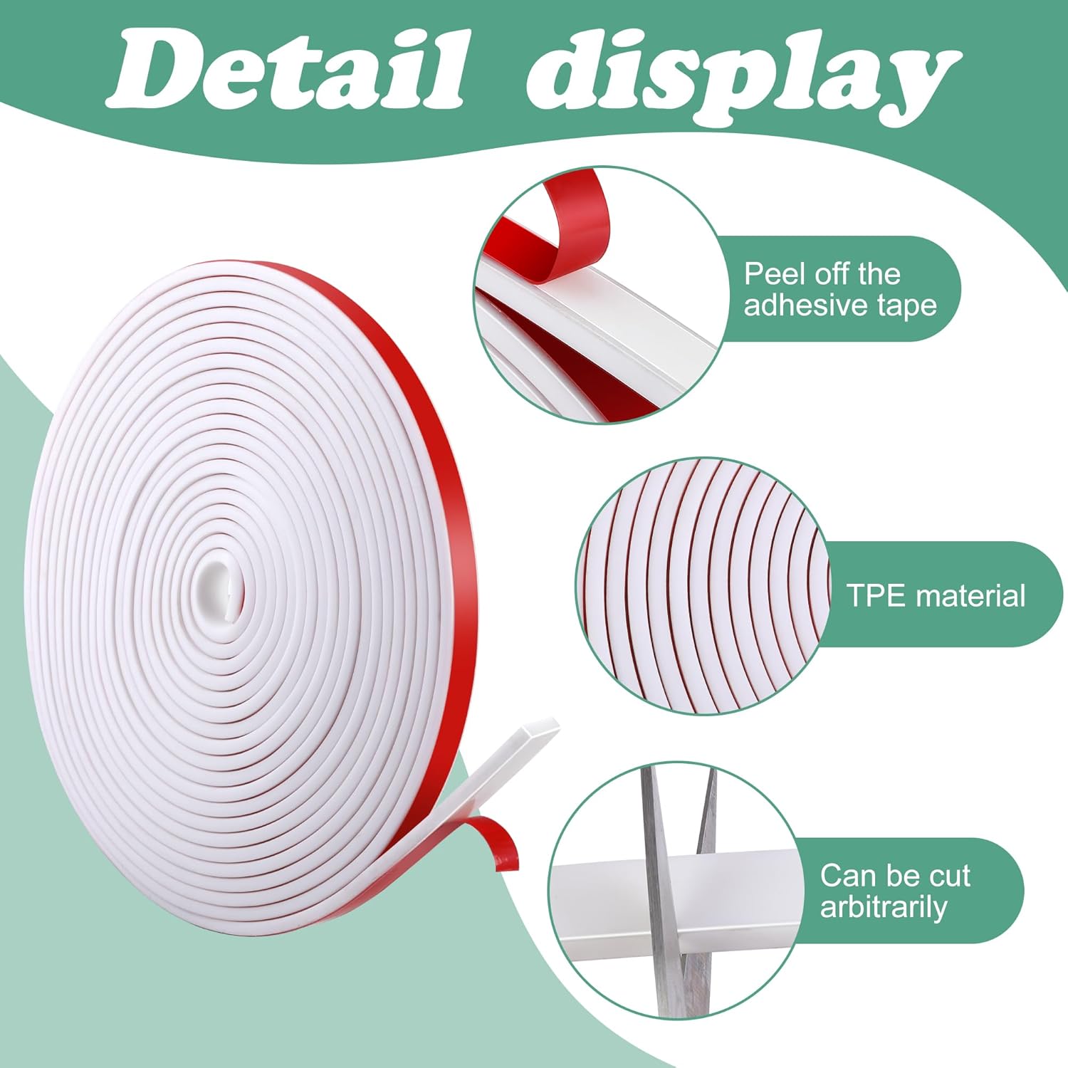 33 Ft Window Grille Inserts Grid Kit- TPE Self-Adhesive Peel and Stick Trim Molding- Flexible Moulding Trim Grid Inserts for Windows Door Frames Home Decoration - Image 3