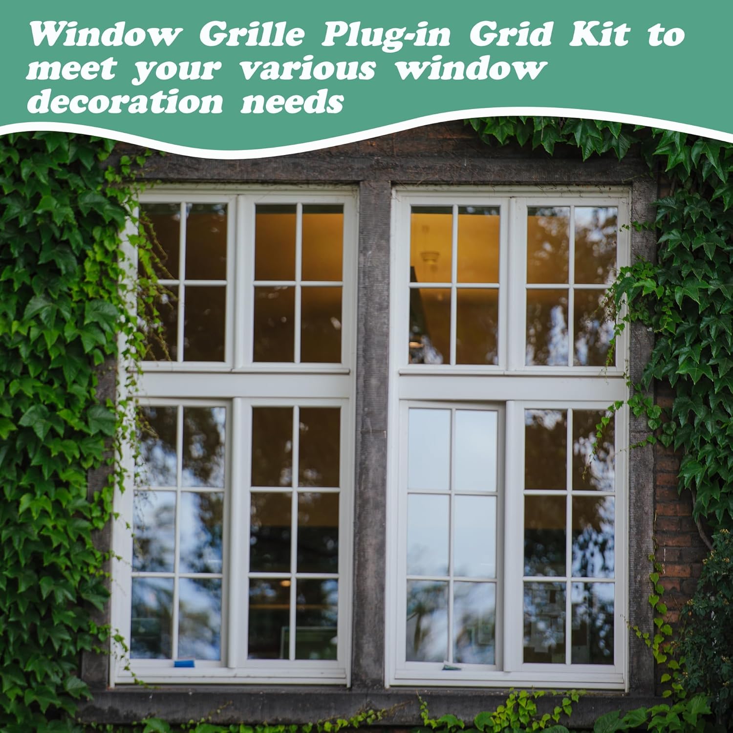 33 Ft Window Grille Inserts Grid Kit- TPE Self-Adhesive Peel and Stick Trim Molding- Flexible Moulding Trim Grid Inserts for Windows Door Frames Home Decoration - Image 7