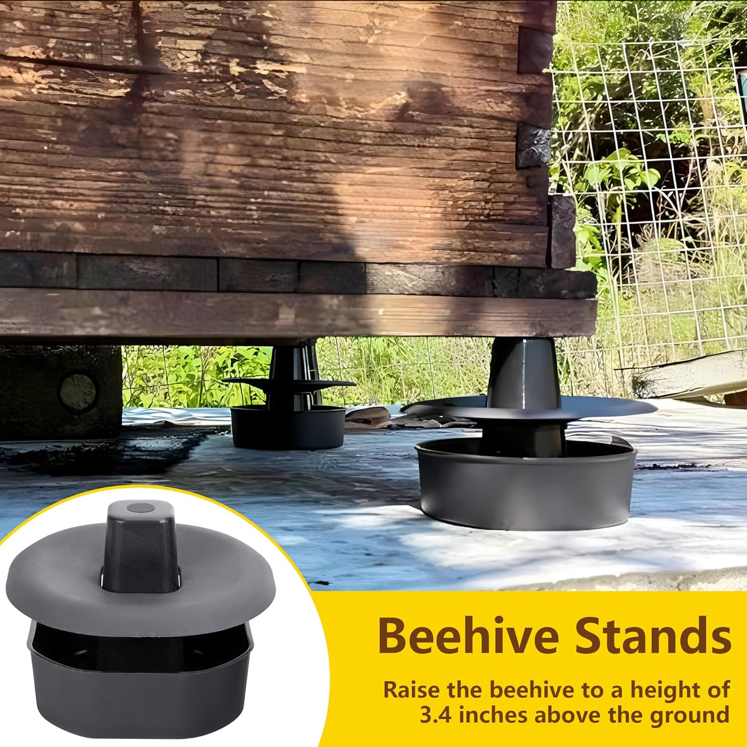 3 Sets/12Pcs Beehive Stands- Sturdy Beehive Feet Stands- Beehive Base Beekeeping Hive Support Tools for Outdoor Garden Beekeeper Workshop - Image 5