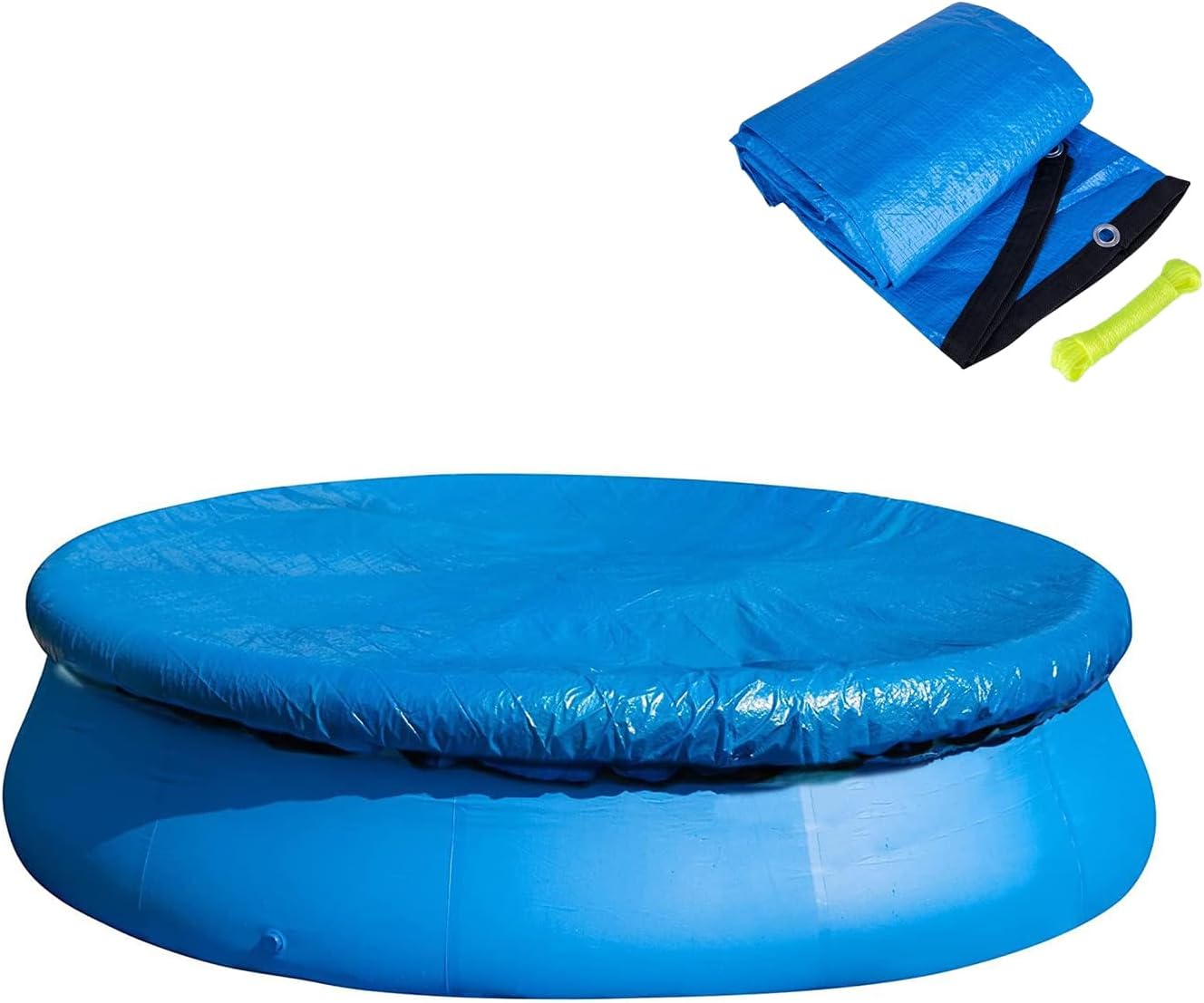 10 Ft Dust Pool Cover Protector-Solar Cover for Round Frame Pools-Pool Cover for Round Inflatable-Pool Cover Protector Heat Retaining Blanket - Image 1