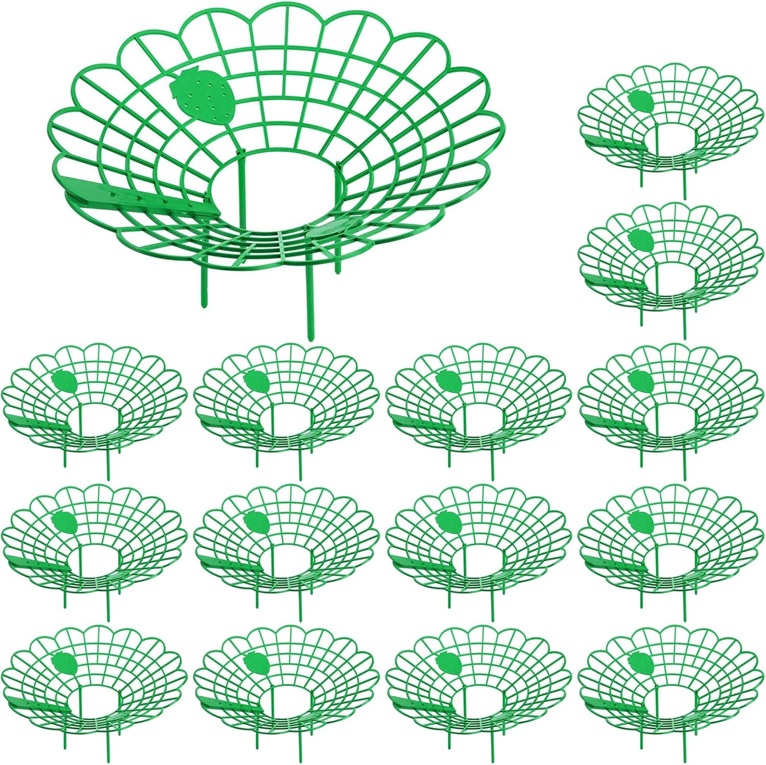 15Pack Strawberry Supports - Strawberry Plant Support Stand Strawberry Growing Racks Protector Strawberry Growing Frame Holder Cage (15, B) - Image 1