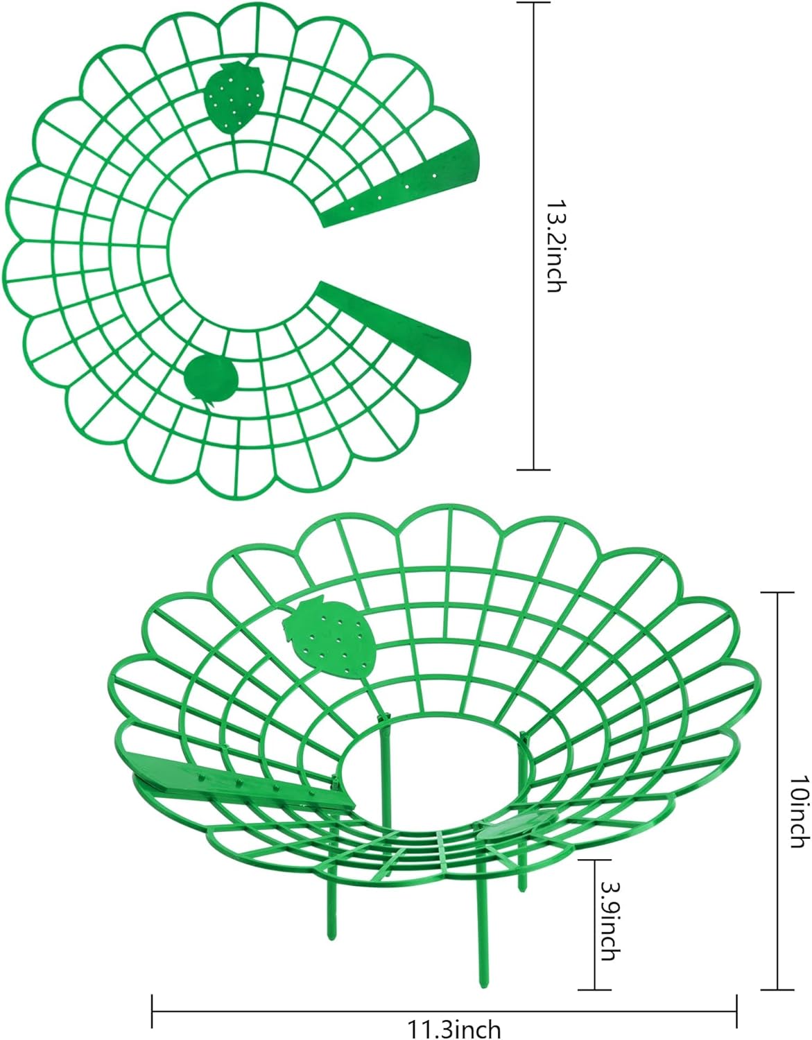 15Pack Strawberry Supports - Strawberry Plant Support Stand Strawberry Growing Racks Protector Strawberry Growing Frame Holder Cage (15, B) - Image 4