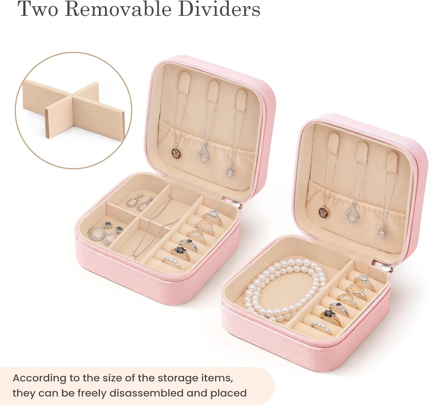 24 Pcs Travel Jewelry Box Exquisite Travel Jewelry Case Portable Jewellery Storage Holder Organizer Box Small Jewelry Organizer for Rings Earrings Necklaces Pendants Bracelets Watches - Image 3