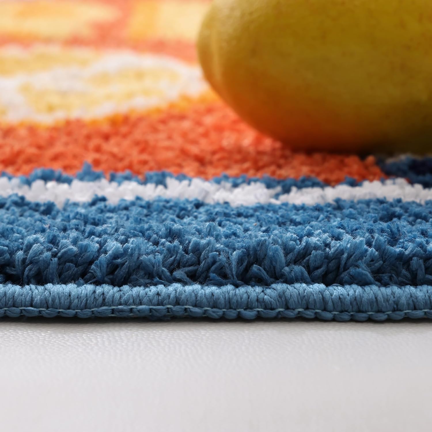 Sardine Can Bath Mat, Blue Bathroom Rugs for Bedroom, Soft Washable Rug Non Slip Cute Kitchen Bath Mats for Bathroom Funny Cartoon Fish and Lemon - Image 8