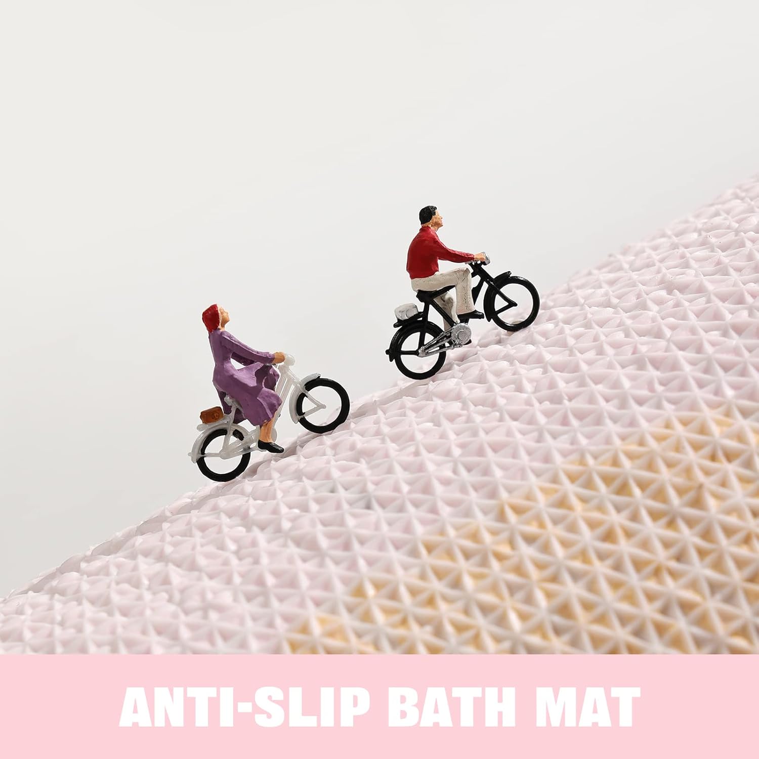 Cute Pink Flower Bath Mat, Machine Washable Bath Rug, Ultra Soft and Fluffy Bathroom Mat, Small Round Non-Slip Water Absorbent Bath Mats for Bathroom Floor, Shower Room and Bathtub - Image 6