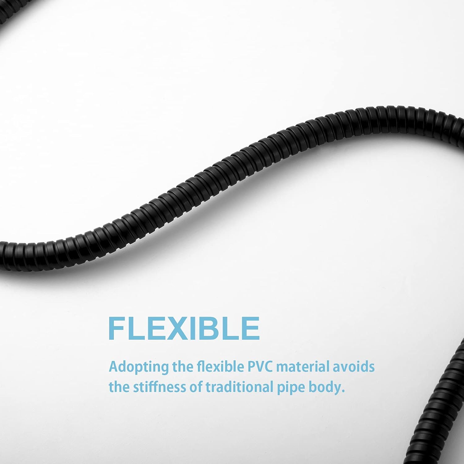 Shower Hose, Kink Free Stainless Steel Shower Hose Attachment Electroplating Handheld Shower Head Hose Flex Hoses Extension with Brass Insert & Nut for Pet Bathing Cleaning 60 in, Matte Black - Image 5