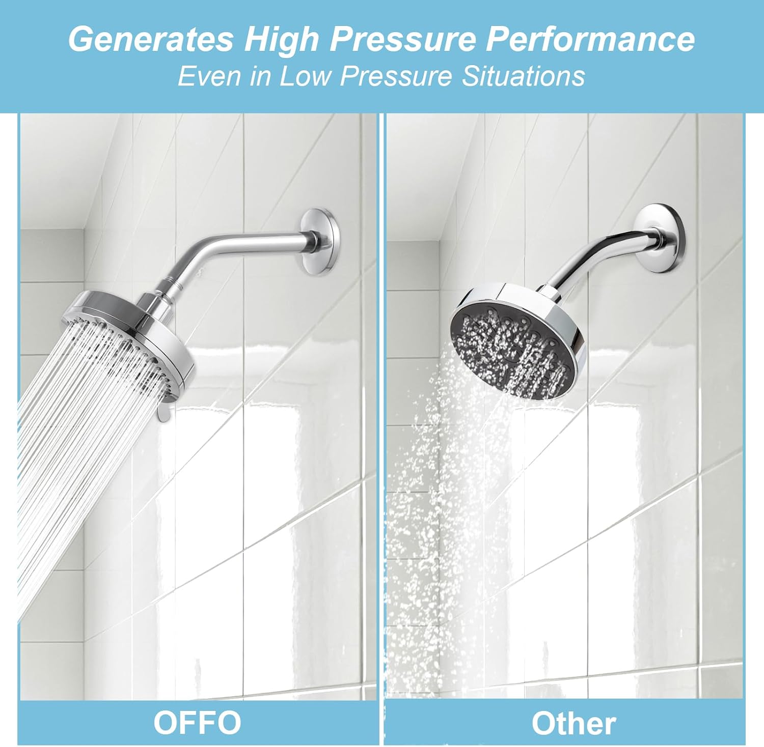 Shower Arm 10 in Bundle with 9 Mode Shower Head, Chrome - Image 6
