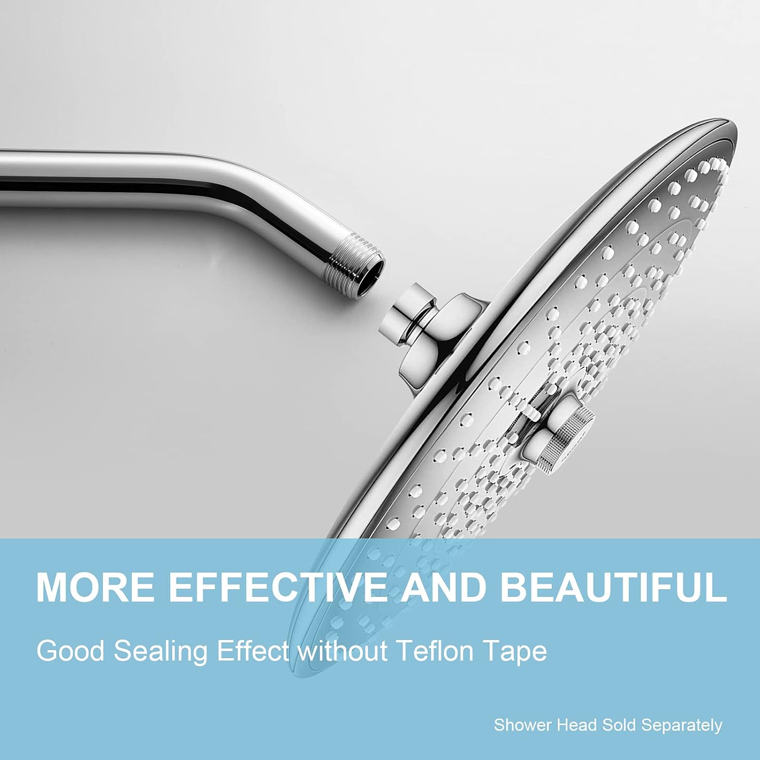 Shower Arm 10 in Bundle with 9 Mode Filtered Shower Head, Chrome - Image 2