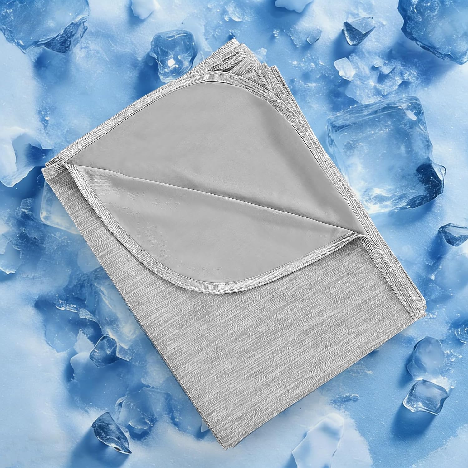 Cooling Blanket King, Arc-Chill Q-Max >0.5 for Hot Sleepers, Absorbs Heat to Keep Body Cool for Night Sweats, Lightweight Summer Cool Blankets for Sleeping, Gifts for Women & Men,Grey - Image 1