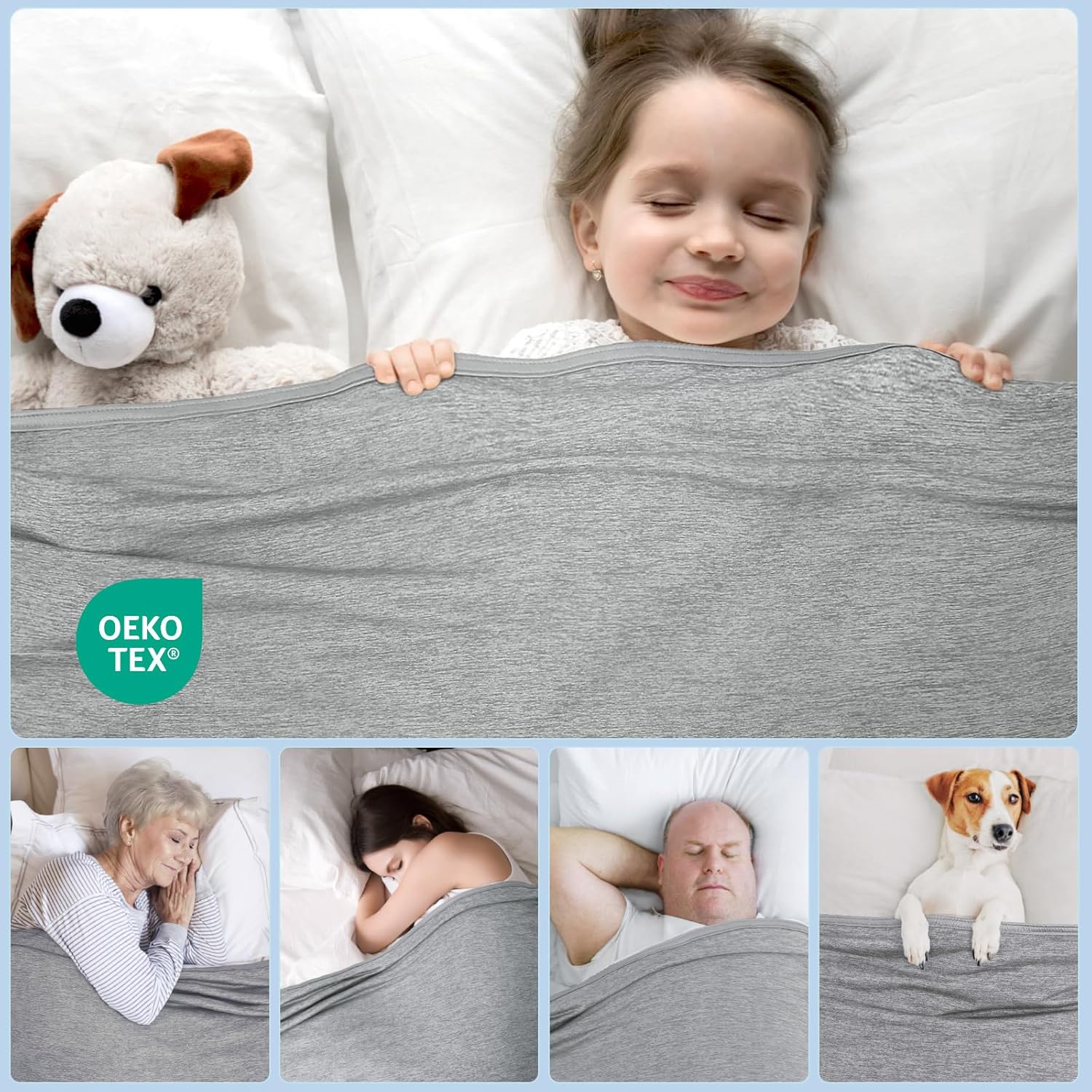 Cooling Blanket King, Arc-Chill Q-Max >0.5 for Hot Sleepers, Absorbs Heat to Keep Body Cool for Night Sweats, Lightweight Summer Cool Blankets for Sleeping, Gifts for Women & Men,Grey - Image 7