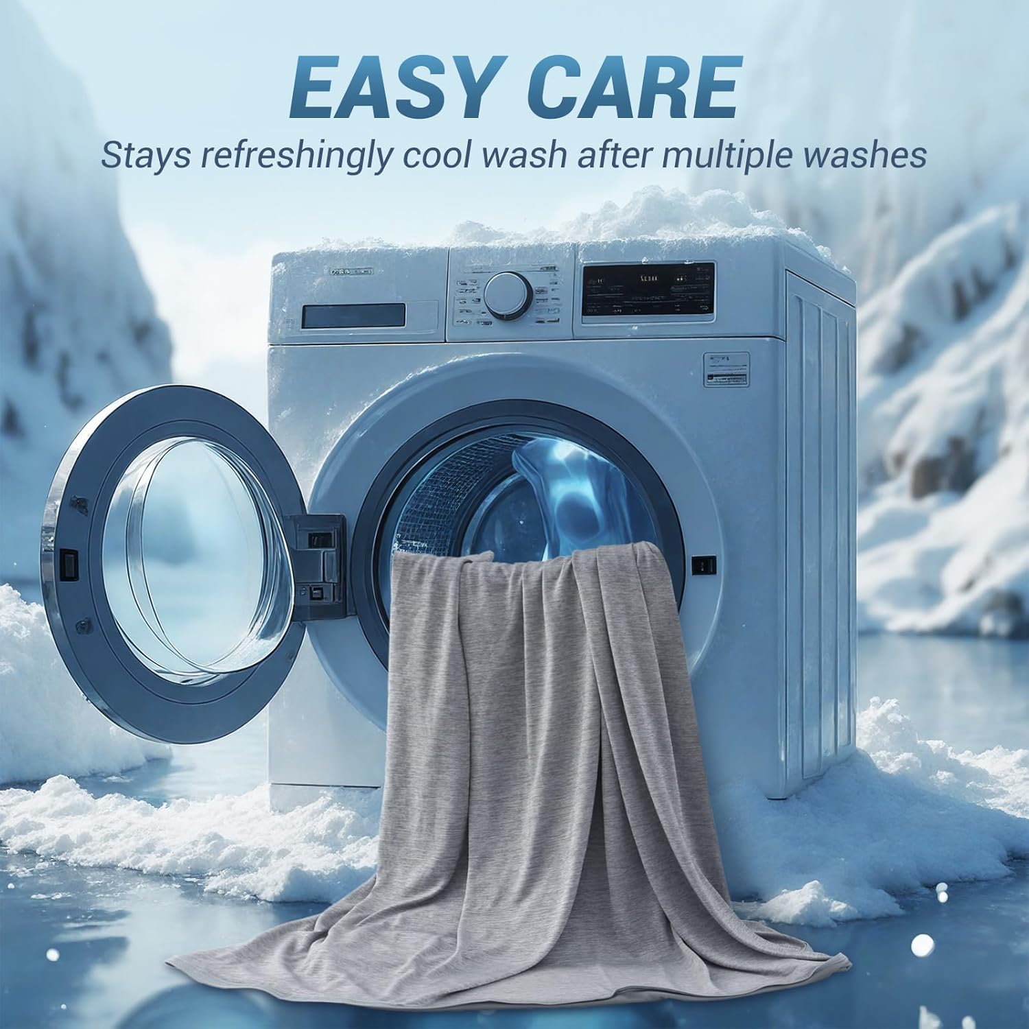 Cooling Blanket King, Arc-Chill Q-Max >0.5 for Hot Sleepers, Absorbs Heat to Keep Body Cool for Night Sweats, Lightweight Summer Cool Blankets for Sleeping, Gifts for Women & Men,Grey - Image 8