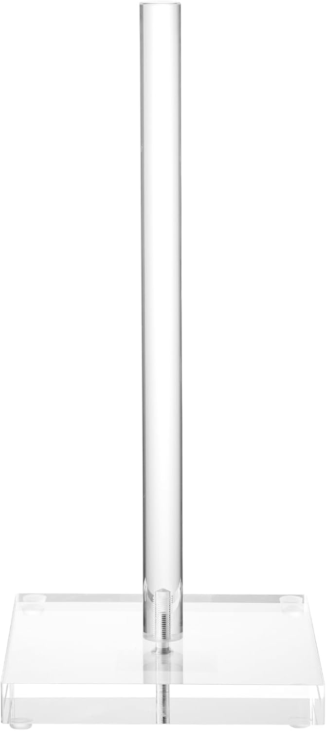 Transparent Acrylic Paper Towel Stand Holder, Freestanding Tabletop Roll Paper Tower Holder, Countertop Paper Towel Dispenser for Kitchen, Bathroom, Coffee Table - Image 1